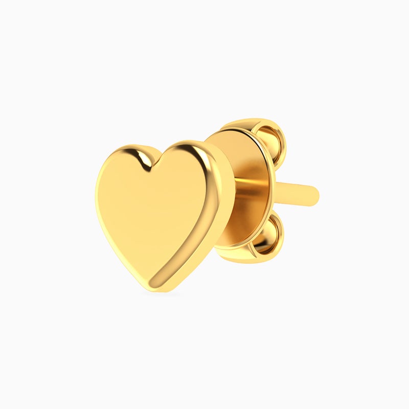Miss L' by L'azurde Heart Stud Earrings in 18K Gold - Image 4